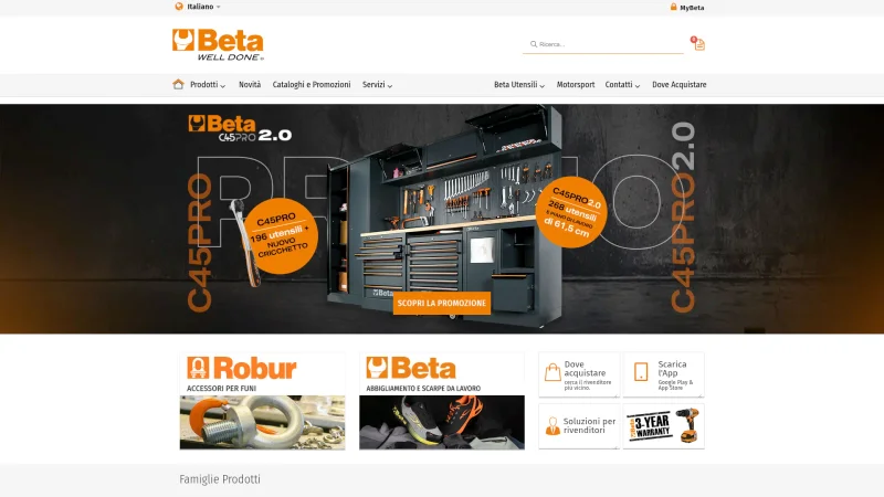 BETA TOOLS website screenshot