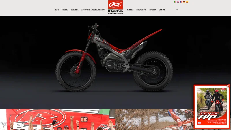 BETAMOTOR S.P.A. website screenshot
