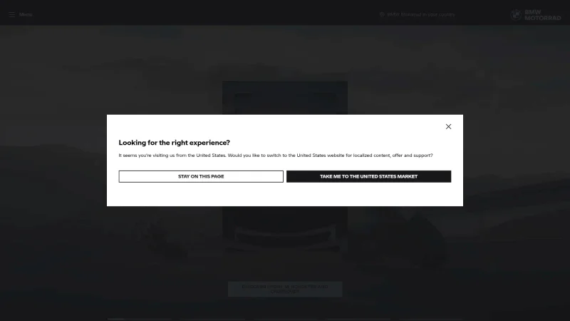 BMW MOTORRAD GEAR website screenshot