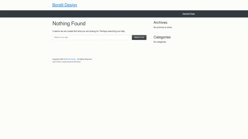 BORELLI DESIGNS website screenshot