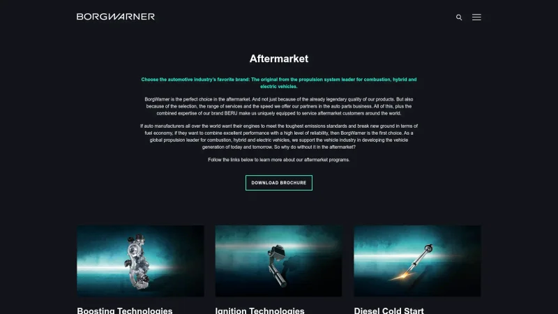 BERU – BORGWARNER AFTERMARKET EUROPE GMBH website screenshot