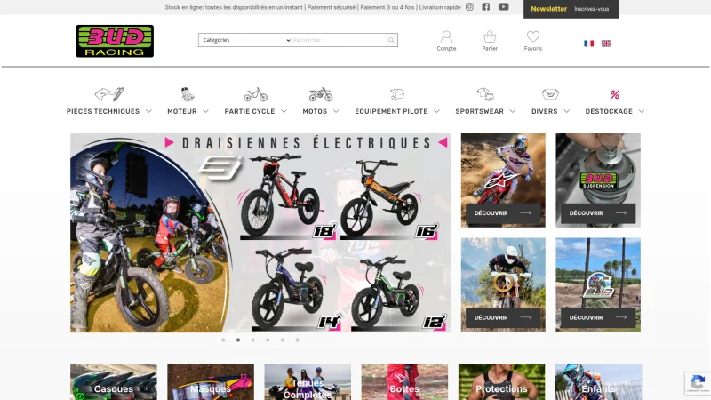 BUD RACING website screenshot