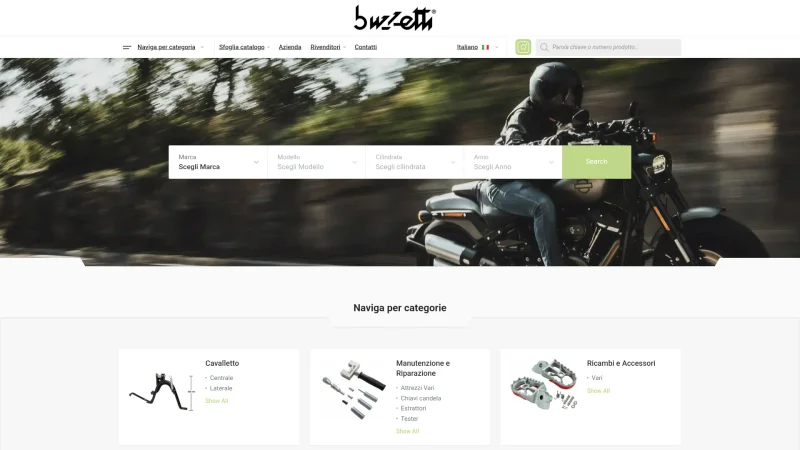 BUZZETTI website screenshot