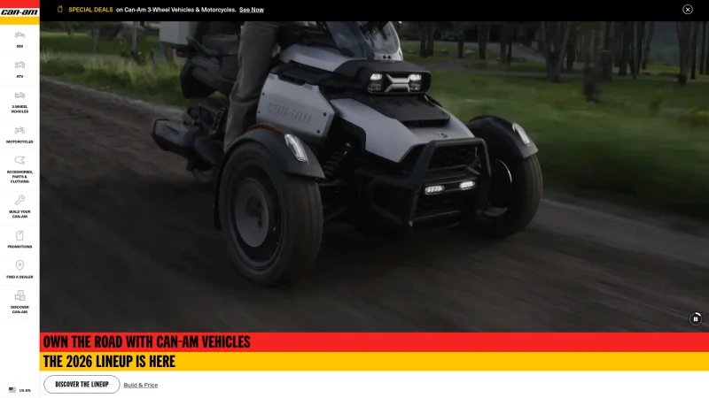 BRP INC – CAN-AM website screenshot