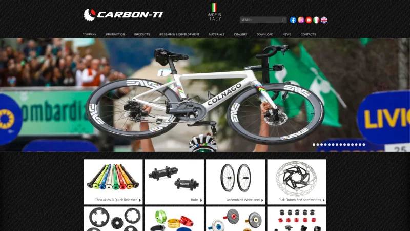 CARBONE LOOK – HITECH CARBONE SRL website screenshot