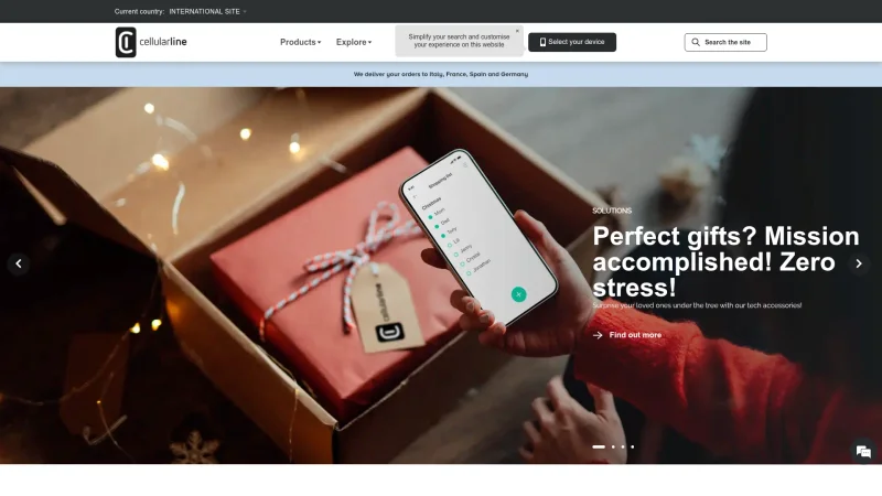 BEELINE – CELLULARLINE S.P.A. website screenshot