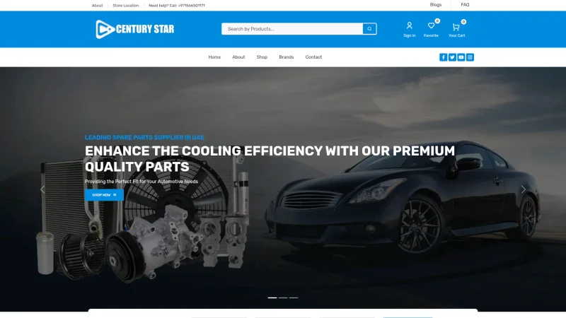 TAIZHOU CENTURY STAR AUTO PARTS MANUFACTURING CO., LTD. website screenshot