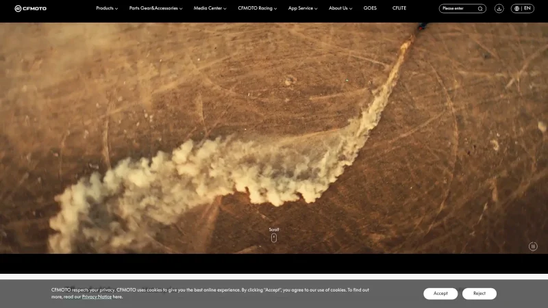 CFMOTO POWER CO.,LTD – CFMOTO website screenshot