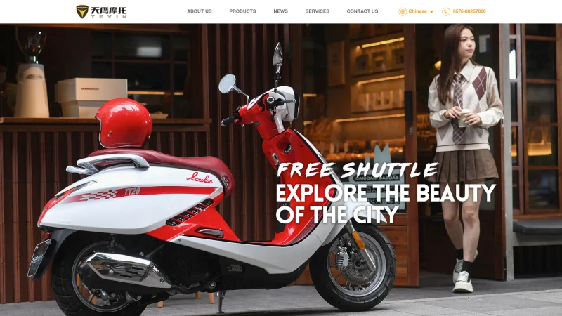 ZHEJIANG TIANYING LOCOMOTIVE CO.,LTD website screenshot