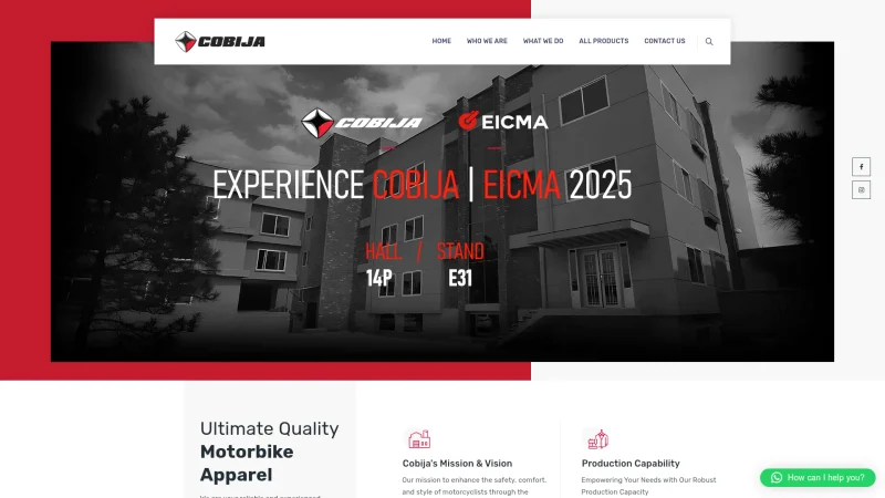 COBIJA INDUSTRIES website screenshot