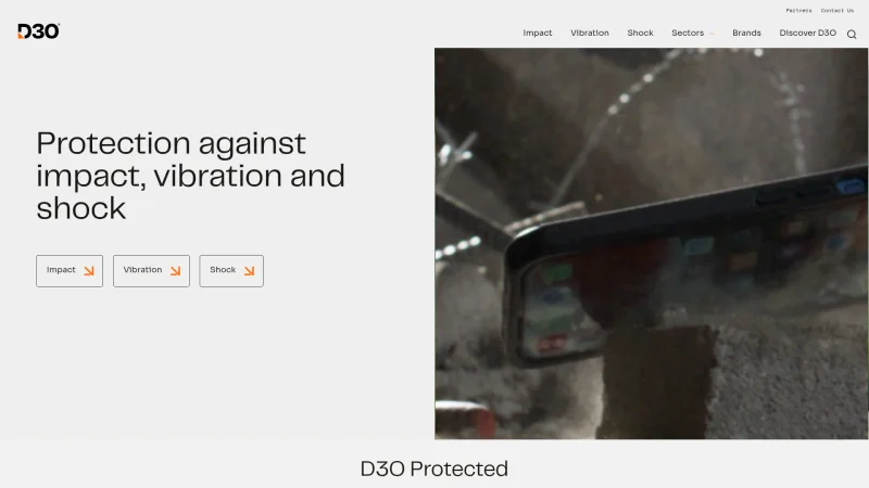 D3O website screenshot