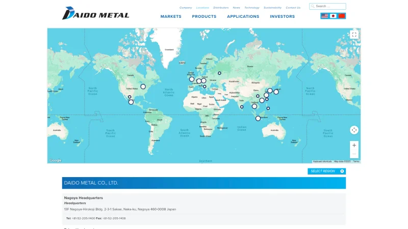 DAIDO METAL (DMG) – NPR OF EUROPE GMBH website screenshot