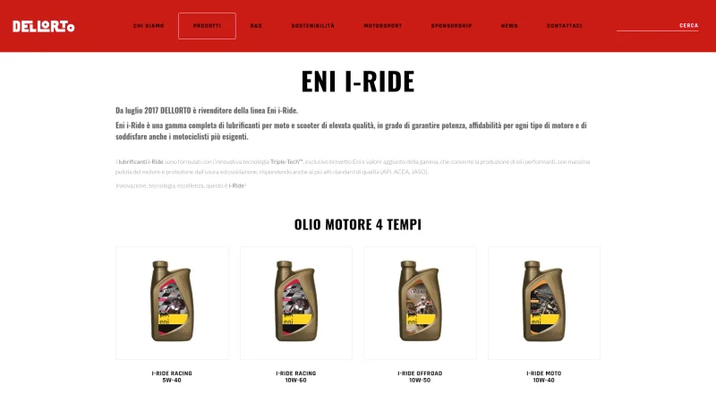 ENI I-RIDE – DELL’ORTO S.P.A. website screenshot