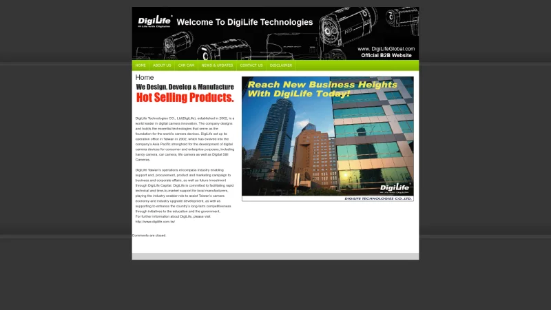 DIGILIFE TECHNOLOGIES CO., LTD. website screenshot