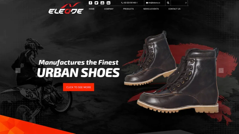 ELEONE BOOTS CO. website screenshot