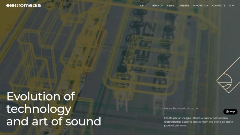 ELETTROMEDIA SPA website screenshot
