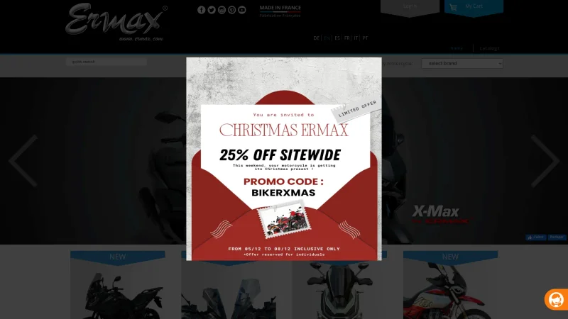 ERMAX website screenshot