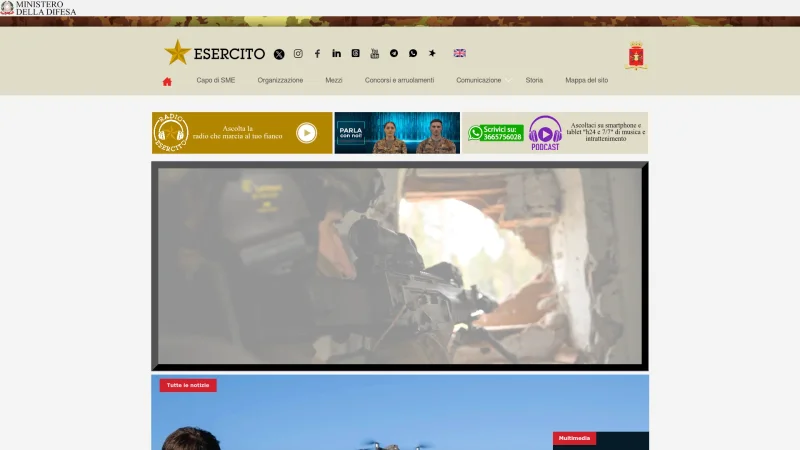 ESERCITO ITALIANO website screenshot