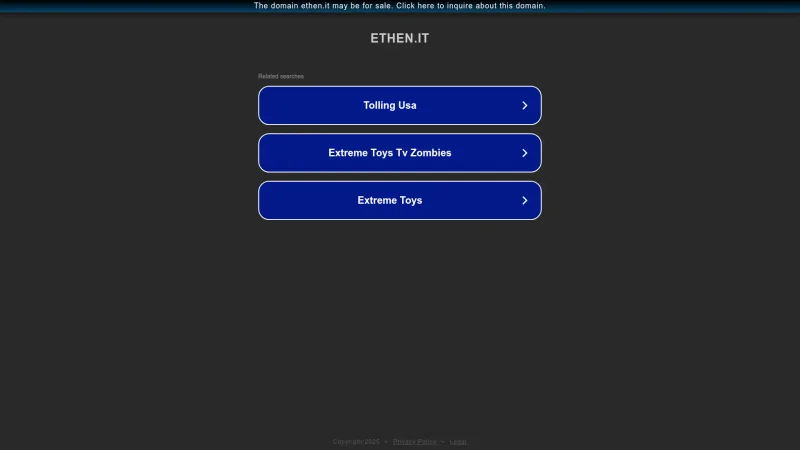 ETHN GOGGLES website screenshot