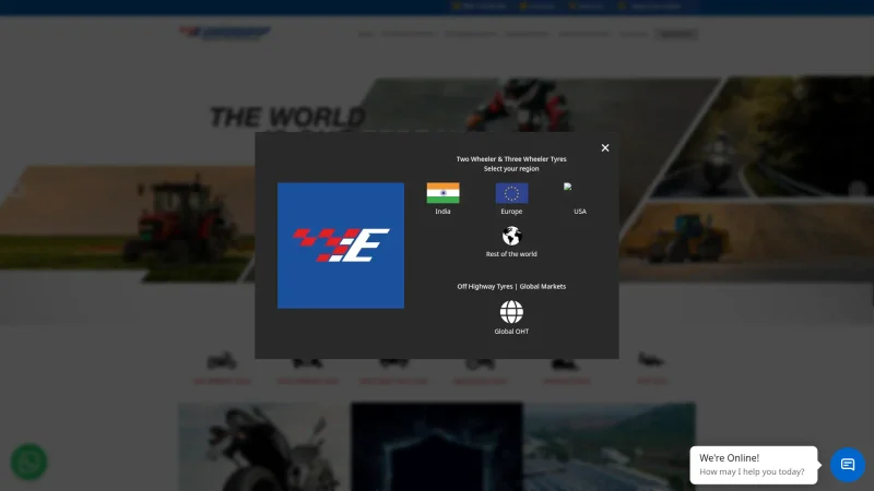 EUROGRIP BY TVS SRICHAKRA LIMITED website screenshot