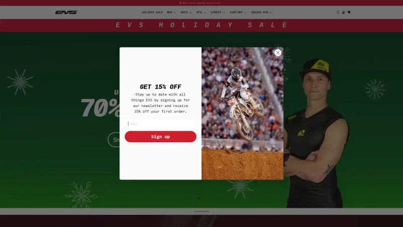 EVS SPORTS website screenshot
