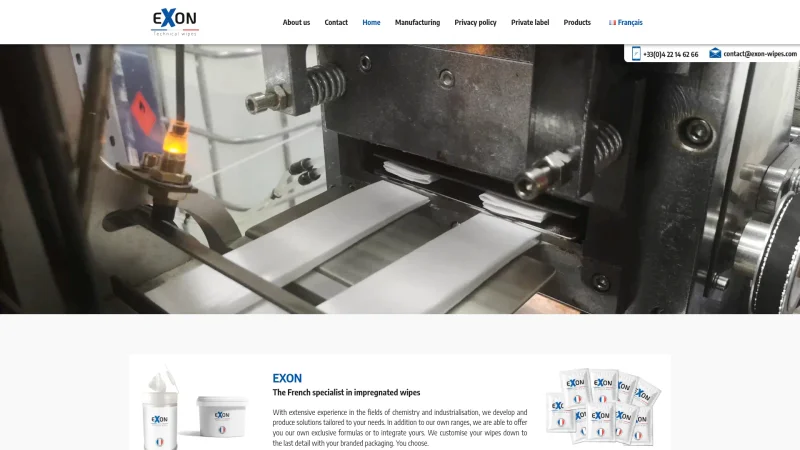 EXON website screenshot