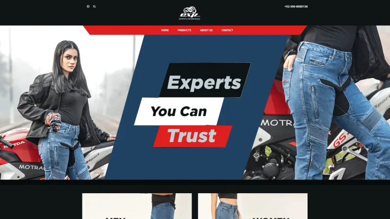 EXPERTS ENTERPRISES website screenshot