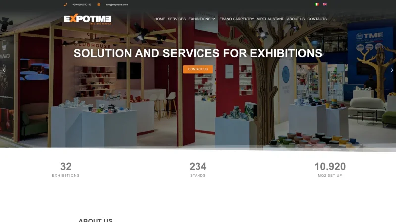EXPO TIME SRL website screenshot
