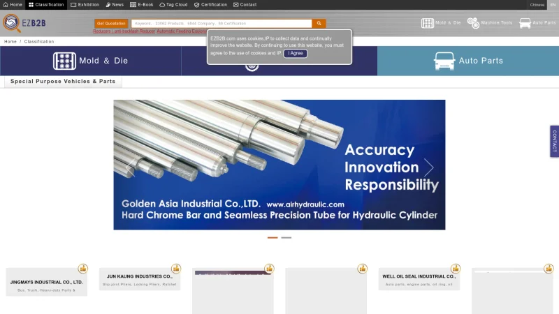SHIH JENG INDUSTRIAL CO., LTD. website screenshot