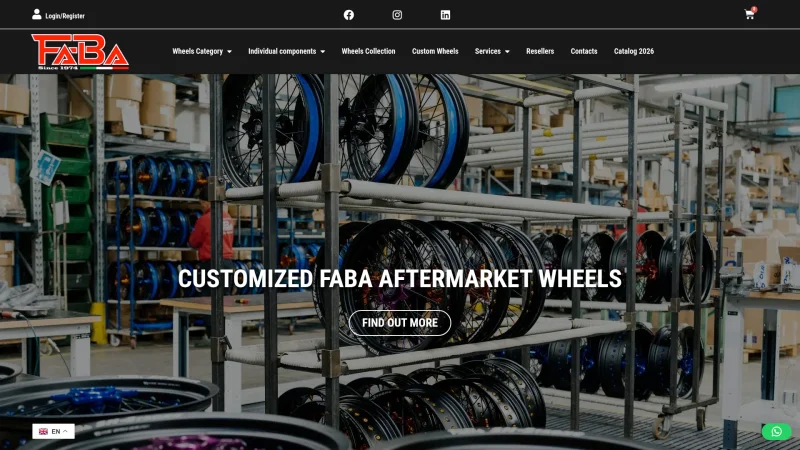 FABA WHEELS website screenshot