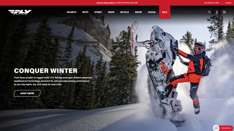 FLY RACING website screenshot