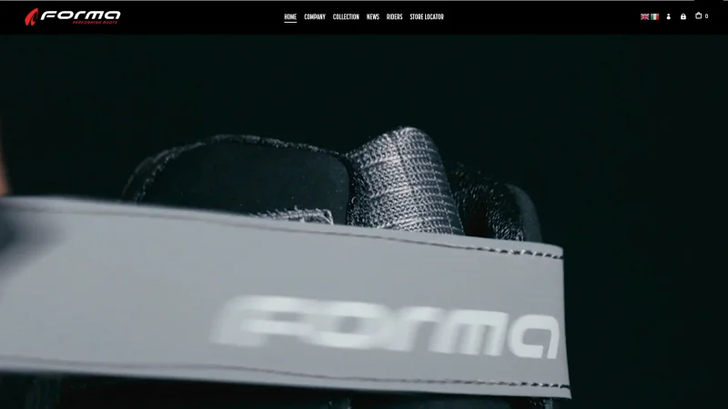 FORMA BOOTS website screenshot