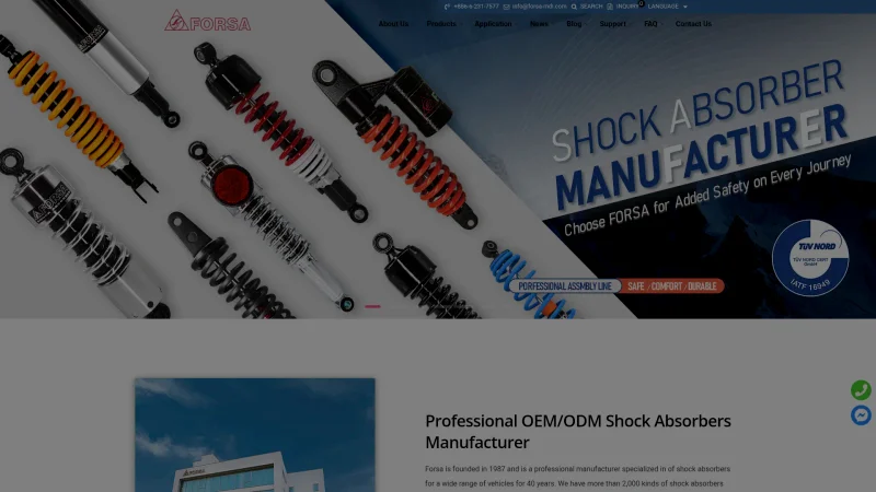 FORSA ENTERPRISE CO., LTD website screenshot