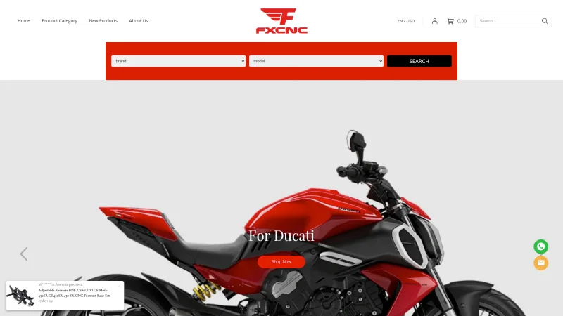 FXCNC CO.,LTD website screenshot