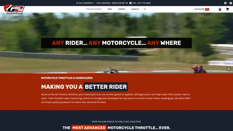 G2 ERGONOMICS website screenshot