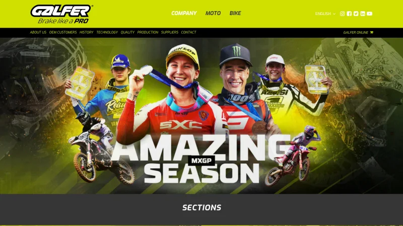 INDUSTRIAS GALFER S.A. website screenshot