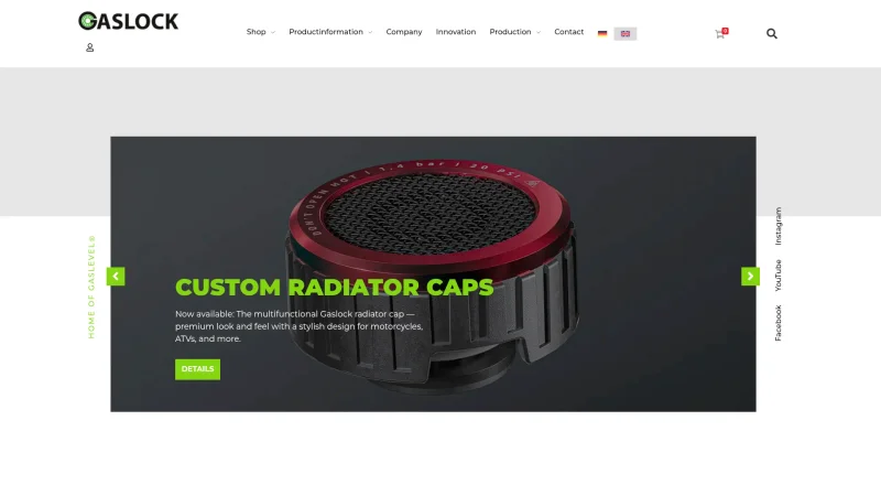 GASLOCK GMBH website screenshot