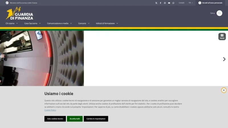 GUARDIA DI FINANZA website screenshot