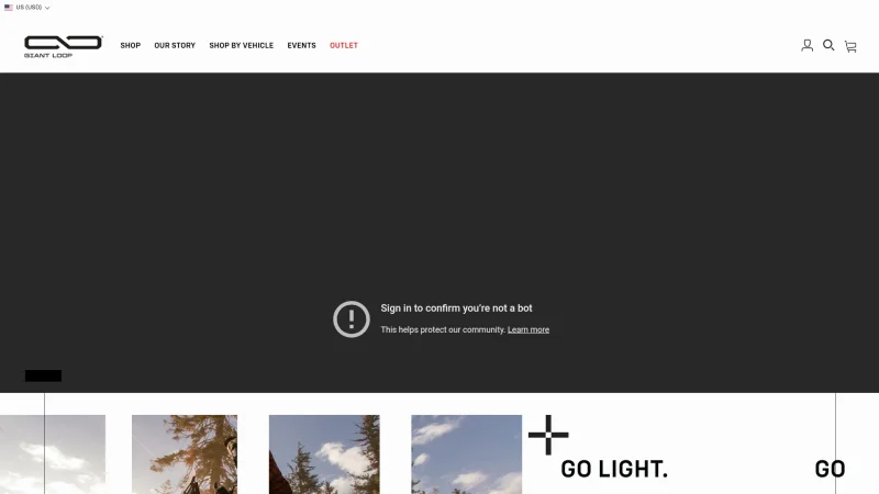 GIANT LOOP MOTO USA website screenshot