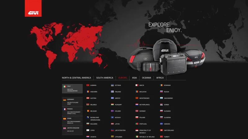 GIVI SPA website screenshot