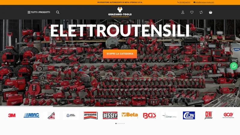 GRAZIANO TOOLS (BETA UTENSILI) website screenshot