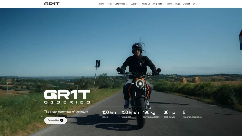 GR1T MOTORCYCLES GMBH website screenshot