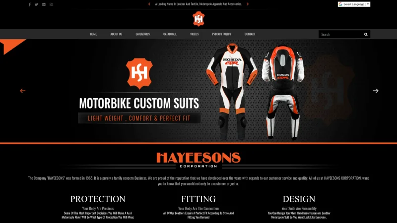 HAYEESONS CORPORATION website screenshot