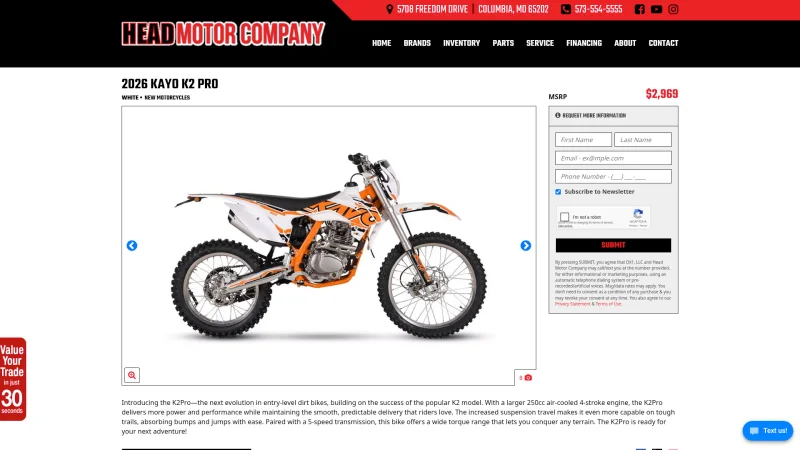 KAYO MOTO – KAYO MOTOR CO.,LTD. website screenshot