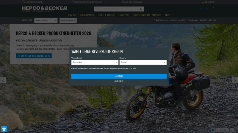 HEPCO & BECKER GMBH website screenshot