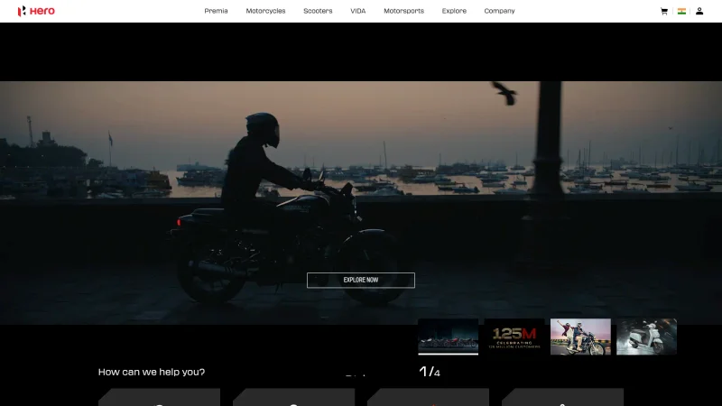 HERO MOTOCORP LTD website screenshot