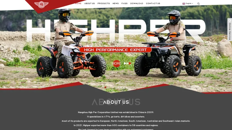 HANGZHOU HIGH PER CORPORATION LTD. – ANDES website screenshot