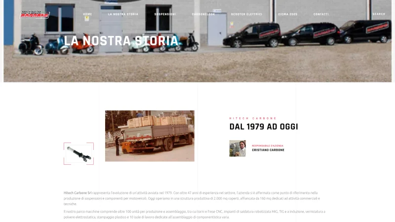 HI TECH CARBONE AMMORTIZZATORI website screenshot