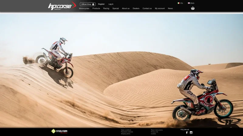 HP CORSE S.R.L. website screenshot