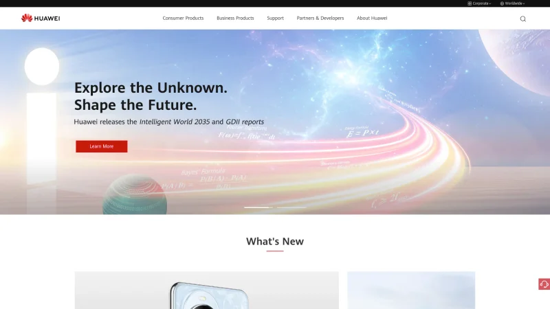 SHENZHEN HUAWEI ELECTRONICS CO., LTD. website screenshot